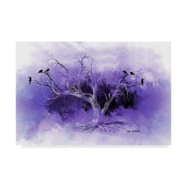 Ata Alishahi 'Dead Tree And Black Birds' Canvas Art, 12x19, Trademark Fine Art, Mfr#: ALI22201-C1219GG
